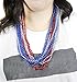 Mardi Gras Beads for 4th of July in Red, Silver, and Blue (32 Inches, 72-Pack)