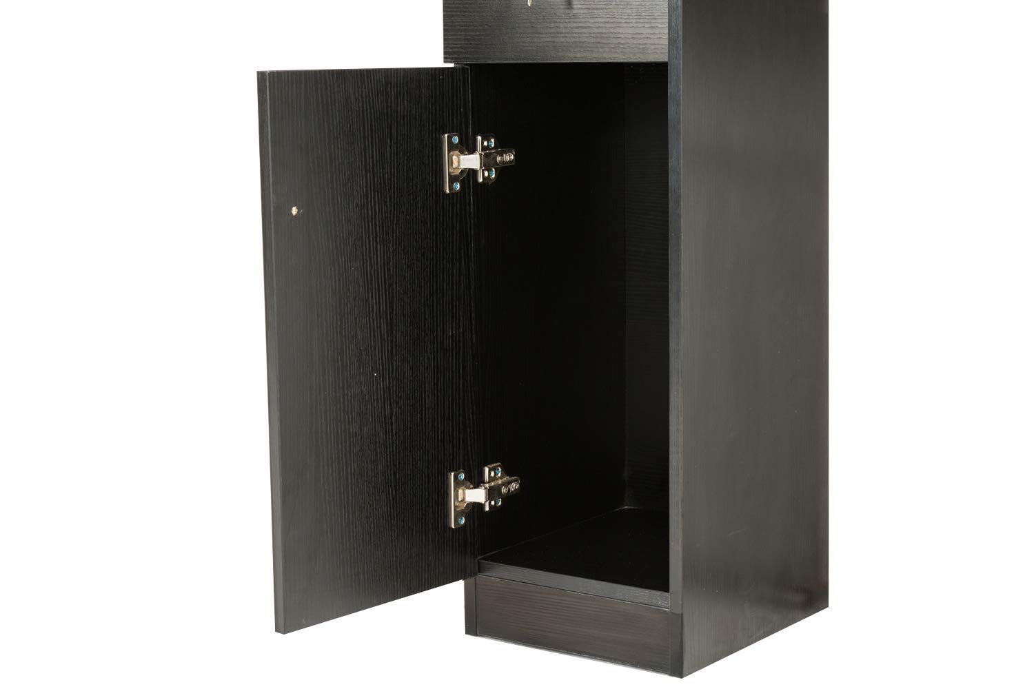 BarberPub Locking Wall Mount Hair Styling Barber Station Drawer Storage Beauty Salon Spa Equipment (Black): Beauty