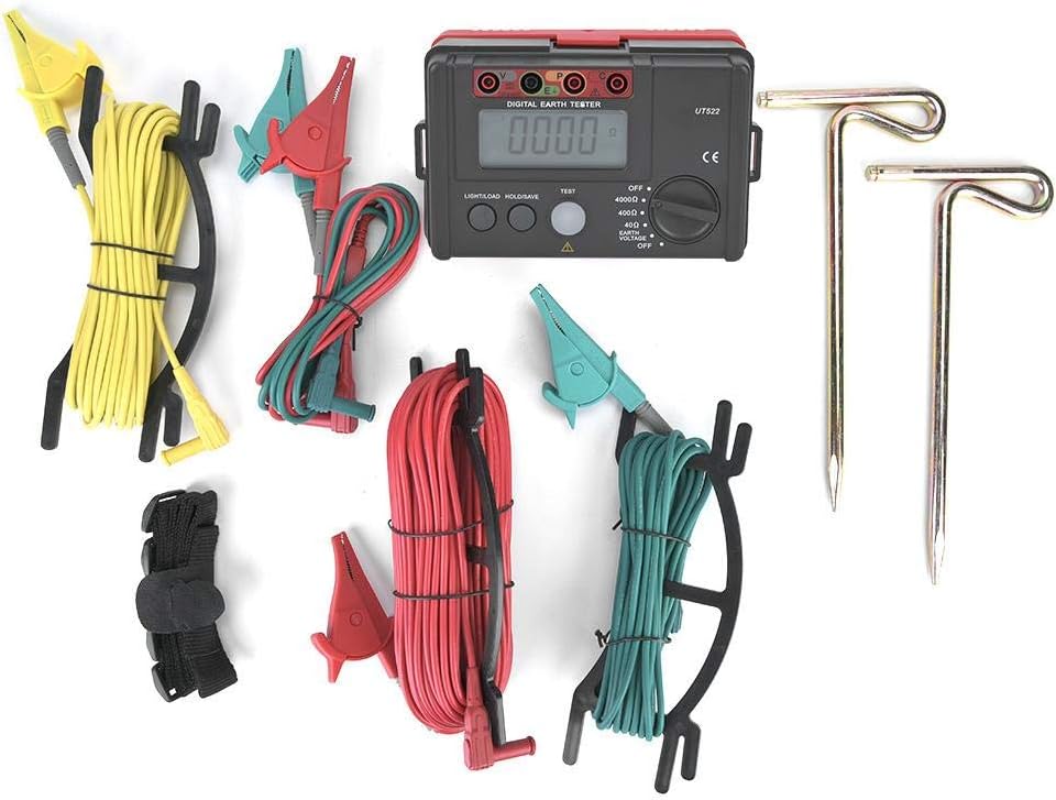 UT522 Digital Resistance Meter, Digital Earth Tester Earth Ground Resistance Tester Insulation
