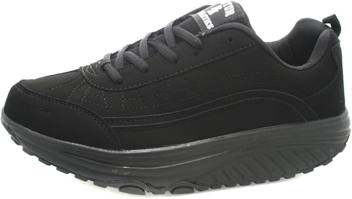 amazon ladies black trainers