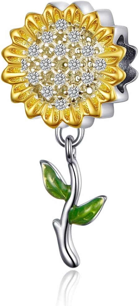 Flowers Charm Rose Charm Orchid Bead 925 Sterling Silver Love Charm Valentine's Day Beads fit Women Pandora Charms Flower Bracelet & Necklace Flowers