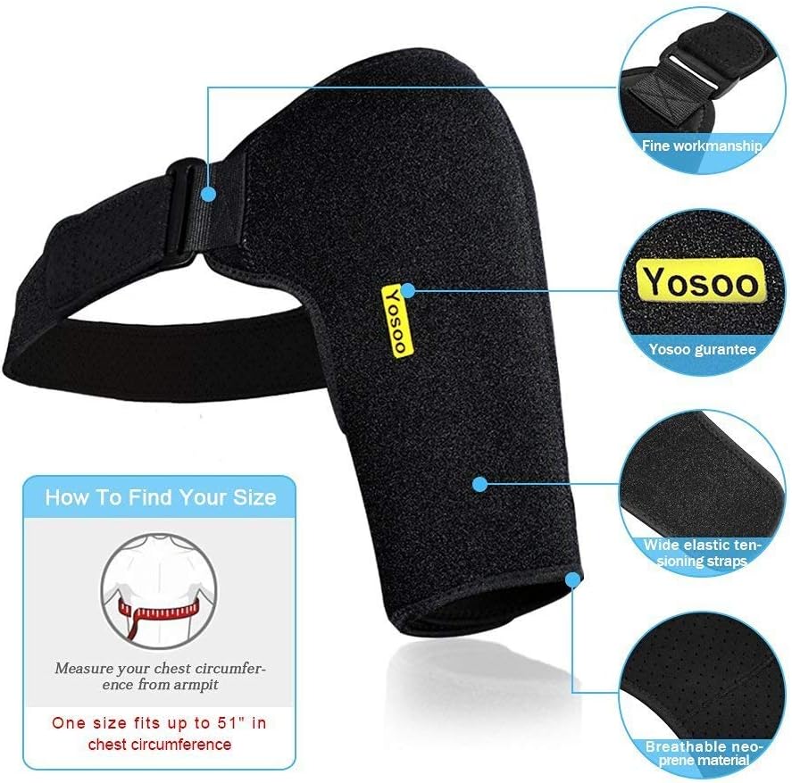 Yosoo Shoulder Support Strap Adjustable Neoprene Compression Brace