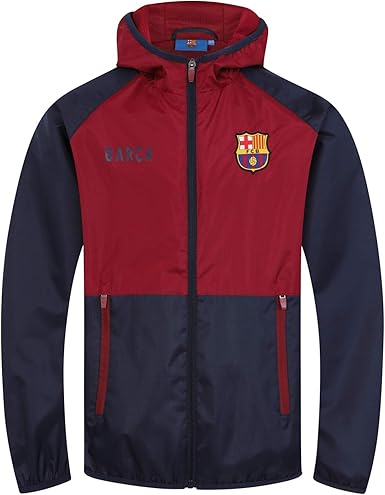 FC Barcelona - Chaqueta cortavientos oficial - Para niño - Impermeable - Estilo retro: Amazon.es: Ropa y accesorios