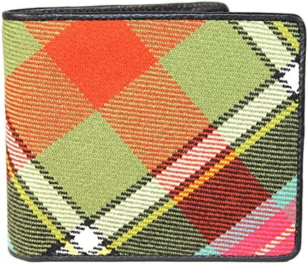 100% Scottish Tartan & Real Leather Mens Wallet - Ancient Bruce of Kinnaird