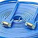 DTECH Ultra Slim Flat Computer Monitor VGA Cable 65 Feet in Blue 20m