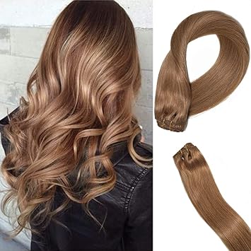Amazon Com Clip In Hair Extensions Remy Human Hair Clip On