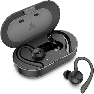 Axloie Bluetooth Kopfhörer Sport G1 in Ear Ohrhörer Wasserdicht IPX7 Bluetooth 5.0 Kabellos Sportkopfhörer mit Ladekästchen und Mikrofon 25H Spielzeit für Laufen Training
