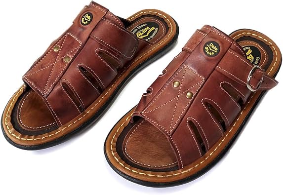 sandalia de couro tipo franciscana