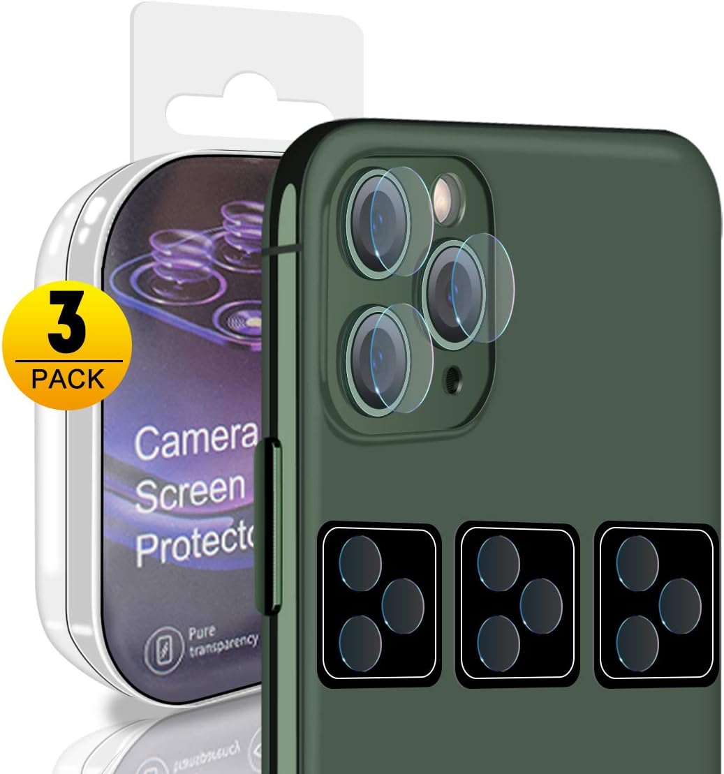 Lastma [3 Pairs] Glass Camera Lens Protector for iPhone 11 Pro 5.8" / iPhone 11 Pro Max 6.5" Anti-Scratch 0.2mm Tempered Glass Protector Compatible with iPhone 11 Pro/Pro Max 2019