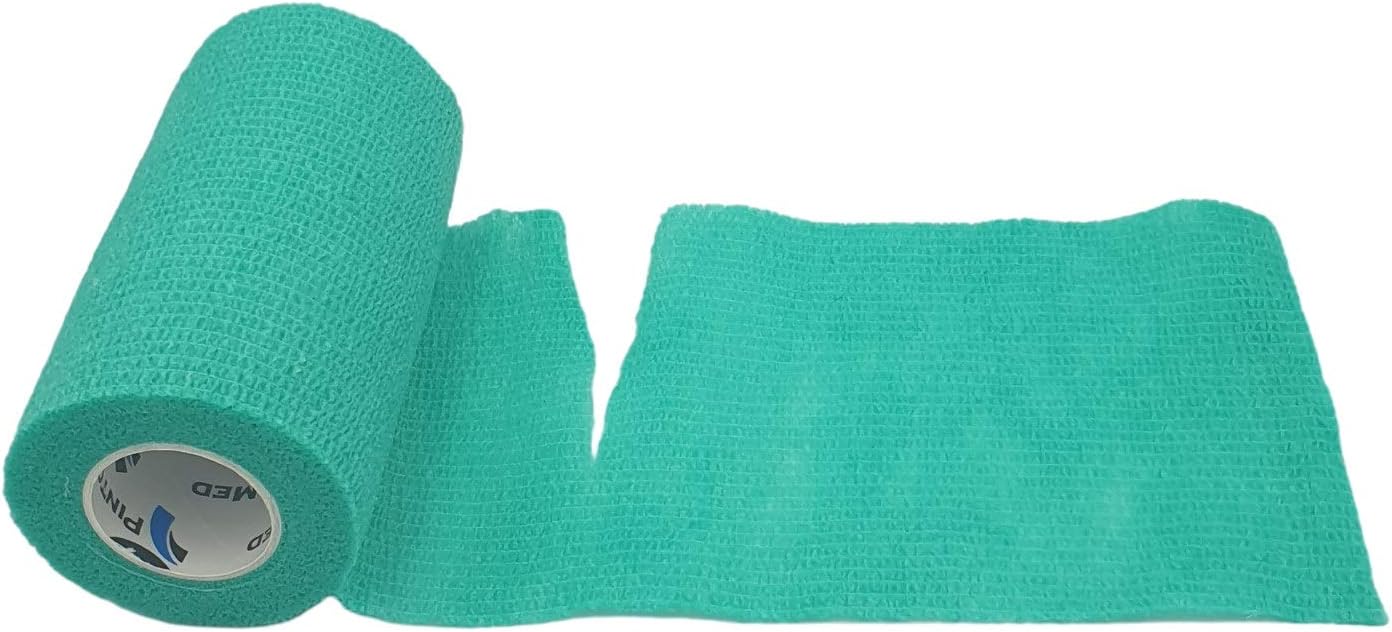 PintoMed, 6 x Green x 10cm x 4.5m Cohesive Bandage Stretched, Self-Adhesive Flexible Bandages - Image 5