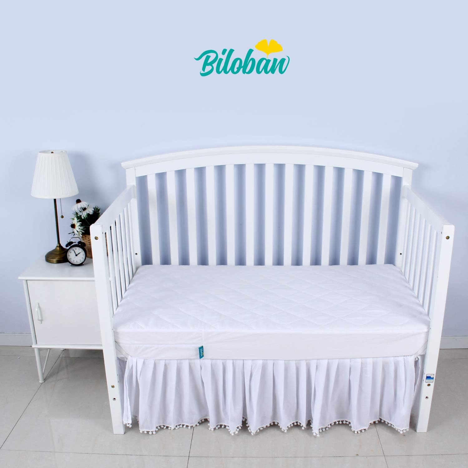 Zippered Crib Mattress Protector - Waterproof Crib Mattress Encasement, Breathable and Absorbent, 6 Sides Fully Encased Crib Mattress Cover.: Kitchen & Dining