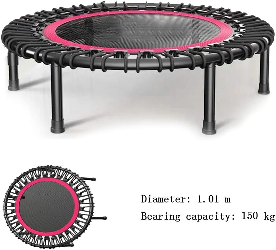 FLY FLU Trampoline For Toddlers, Mini Trampolines For Adults（47 Inch） Indoor Rebounder Jumper Aerobic Fitness - For Cardio Workout Training Quiet And Safe Capacity: 400kg