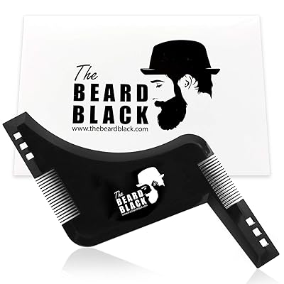 The Beard Black Beard Shaping &amp;amp; Styling Tool with inbuilt Comb for Perfect line up &amp;amp; Edging, use with a Beard Trimmer or Razor to Style Your Beard &amp;amp; Facial Hair, Premium Quality Product