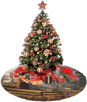 Amazon Com Sfeatrutmat Christmas Tree Skirt Woodland Decor