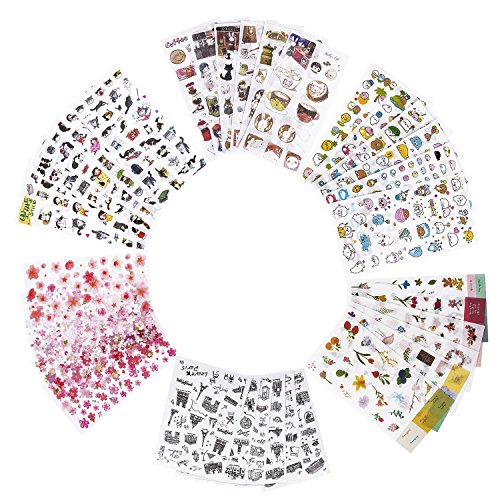 Knaid Planner Stickers Value Pack (Assorted 1200 PCS, 36 Sheets) - Decorative Sticker Collection for Scrapbooking, Calendars, Arts, Kids DIY Crafts, Album, Diary, Bullet Journals by