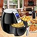 SUPER DEAL Pro 3.7Quart Electric Air Fryer w/ 8 Cooking Presets, Temperature Control, Auto Shut off & Timer, LCD Digital Display Screen (Black) (Black)