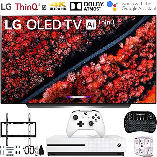 LG OLED55C9PUA 55″ C9 4K HDR Smart OLED TV w/AI ThinQ (2019) w/Xbox Bundle Includes, Microsoft Xbox One S 1TB, Flat Wall Mount Kit Ultimate Bundle for 45-90 inch TVs and More