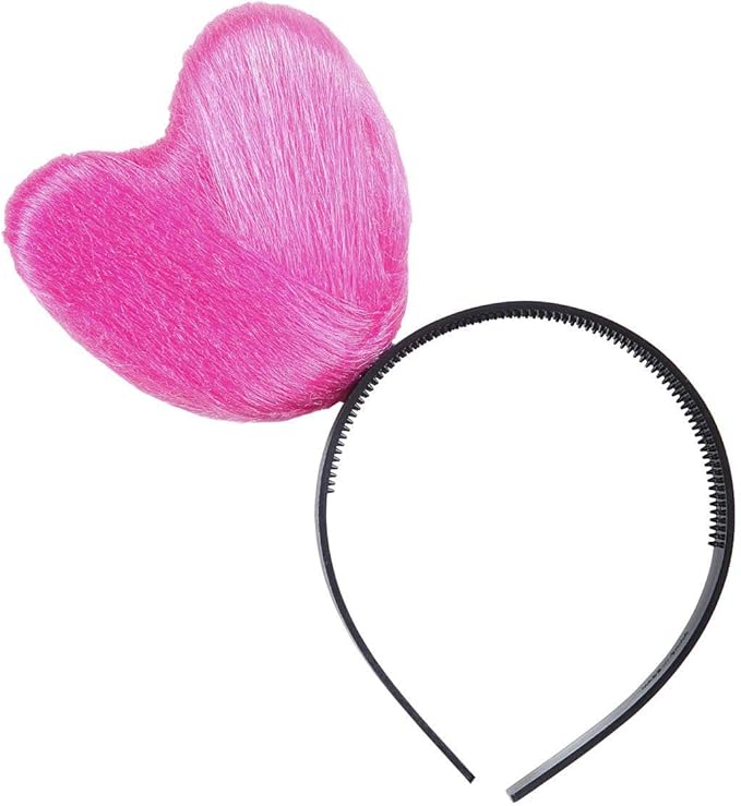 PINK HEART HEADBANDS Accessory for Valentines Love Romance Fancy Dress