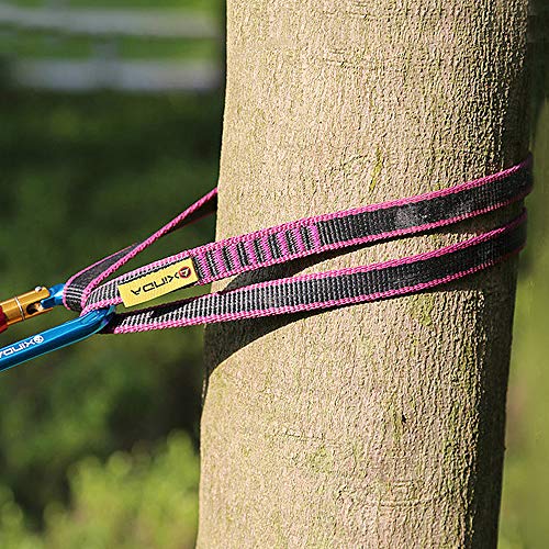 XINDA 16mm Nylon Sling Runner 22kN / 4840lb Climbing Utility Cord Rock Climbing, Mountaineering, Rappelling, Hiking, Emergency Gear (Yellow, 24inch/60cm 1pcs)