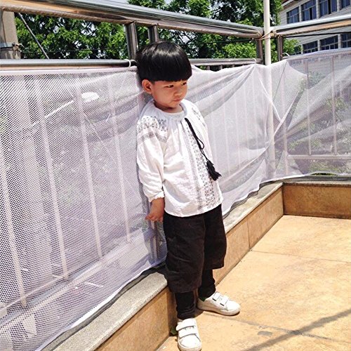 Child Safety Net - 10ft x 2.5ft, Rail Balcony Banister Stair Safety Net for Kids Toys Pets, Safe for Indoor,Outdoor,Patios or Balcony - Thumbnail 2
