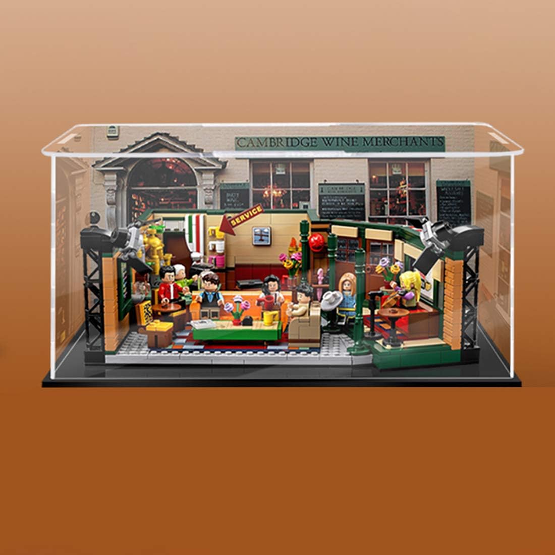 TONGJI Acrylic Display Case For Lego 21319 Ideas Central Perk Friends, Box Dustproof Protection Showcase (Model Not Included)