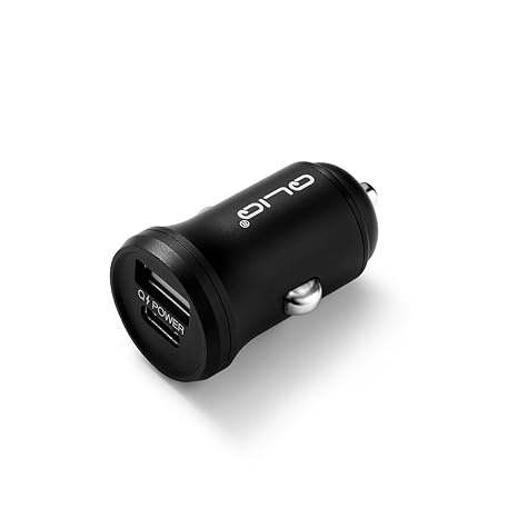 QLIQ Auto Ladegerät USB-C Power super Mini 2-Port 5V 4.8A, 2-in-1 KFZ Aufladegerät Ultra klein, Zigarettenanzünder Adapter Ty