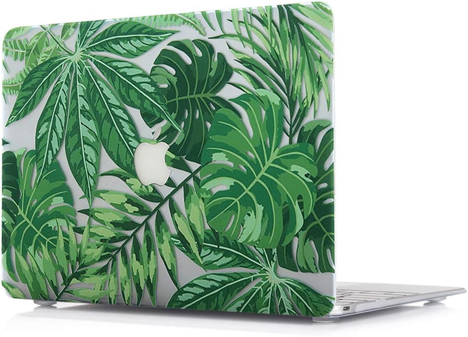 MacBook Air 11 Inch Hard Case - L2W Plastic Laptop Accessories Sleeves Protective Pattern Printing Design Cover for Apple MacBook Air 11 Inch Model A1465/A1370,Broadleaf