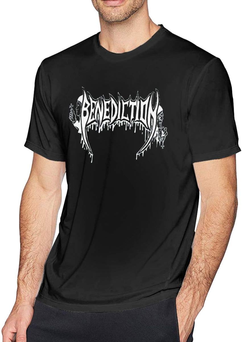 SlenTee Men Benediction Music Suitable T Shirts Black