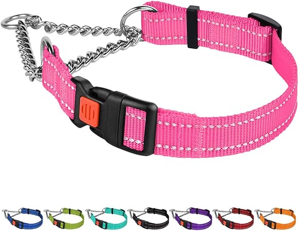 pink martingale collar