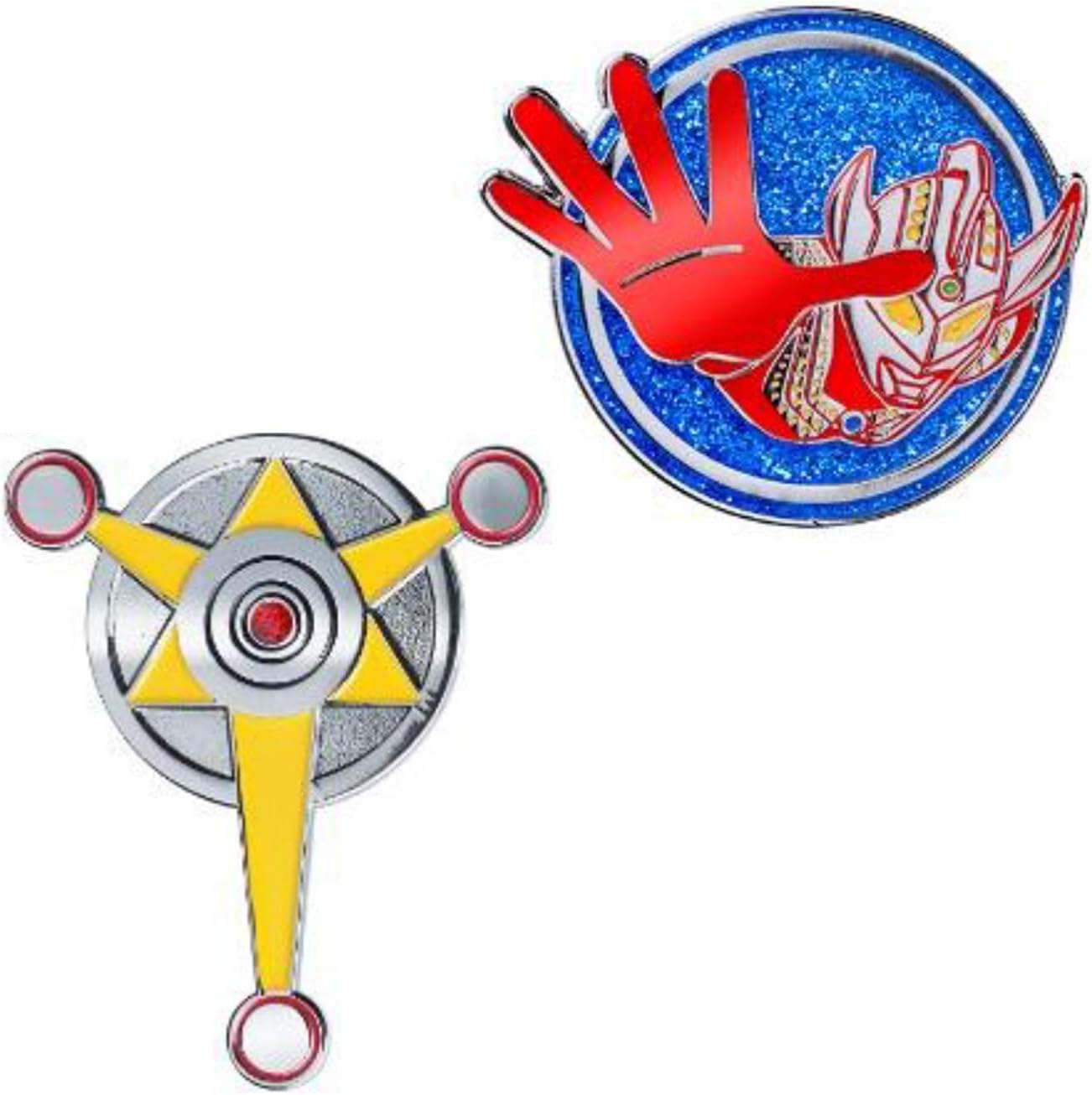 Amazon Enjoy Caddie Bag エンジョイキャディーバッグ ウルトラマンタロウ Bigサイズ 台座付き ブルー シルバー Utm001 マーカー約 F40 台座約 50 40mm エンジョイキャディーバッグ Enjoy Caddie Bag ゴルフマーカー