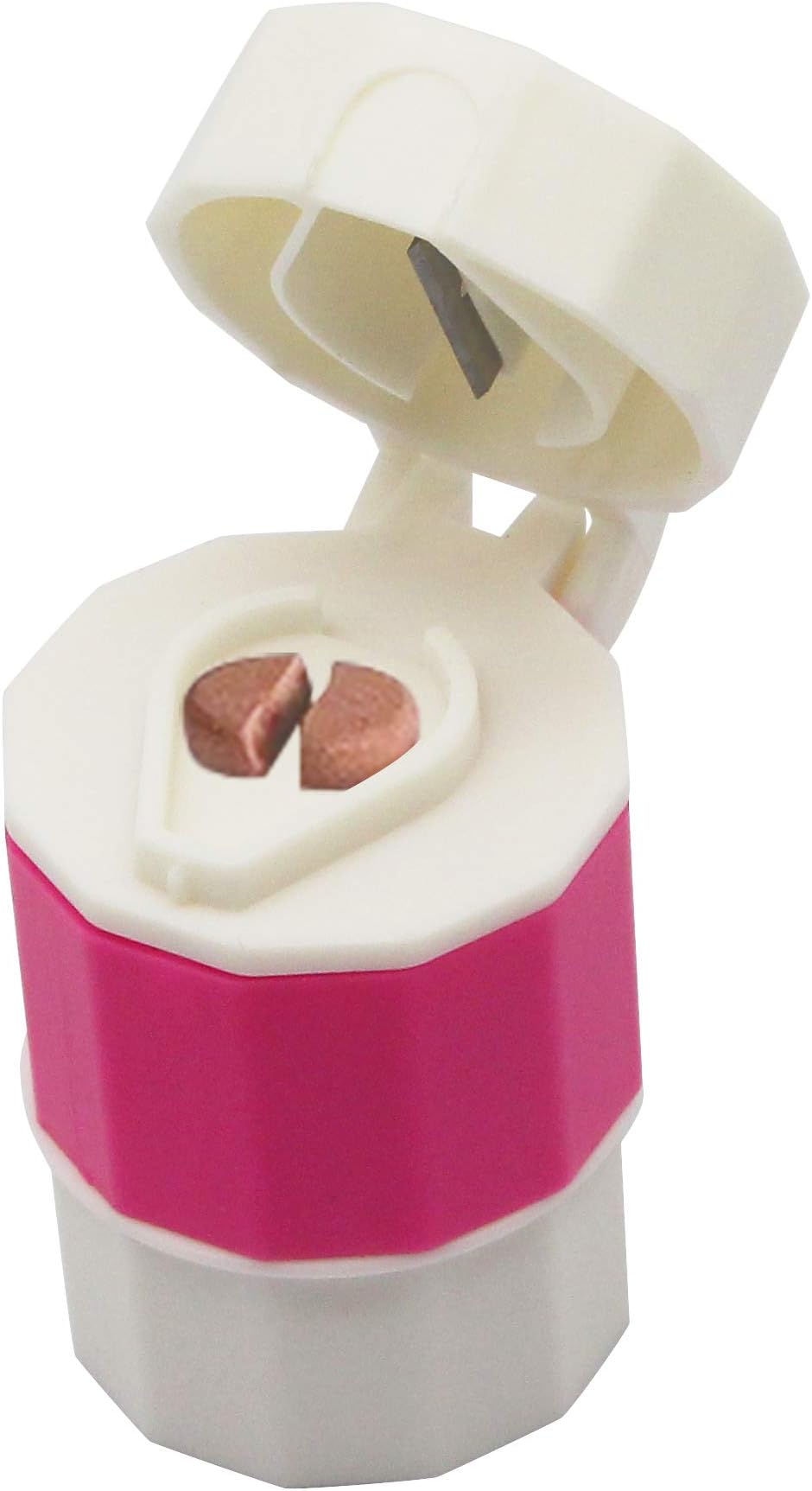 YAODHAOD Pill Crusher Cutter Splitter Grinder - [3 in 1] - Pill Crusher Pulverizer - Pill Cutter with Travel Pill Case (Pink)