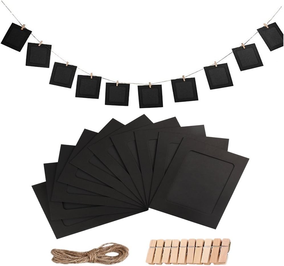 JINMURY 30 Pcs Hanging Paper Photo Frame for DIY Wall Display Home Decor 4