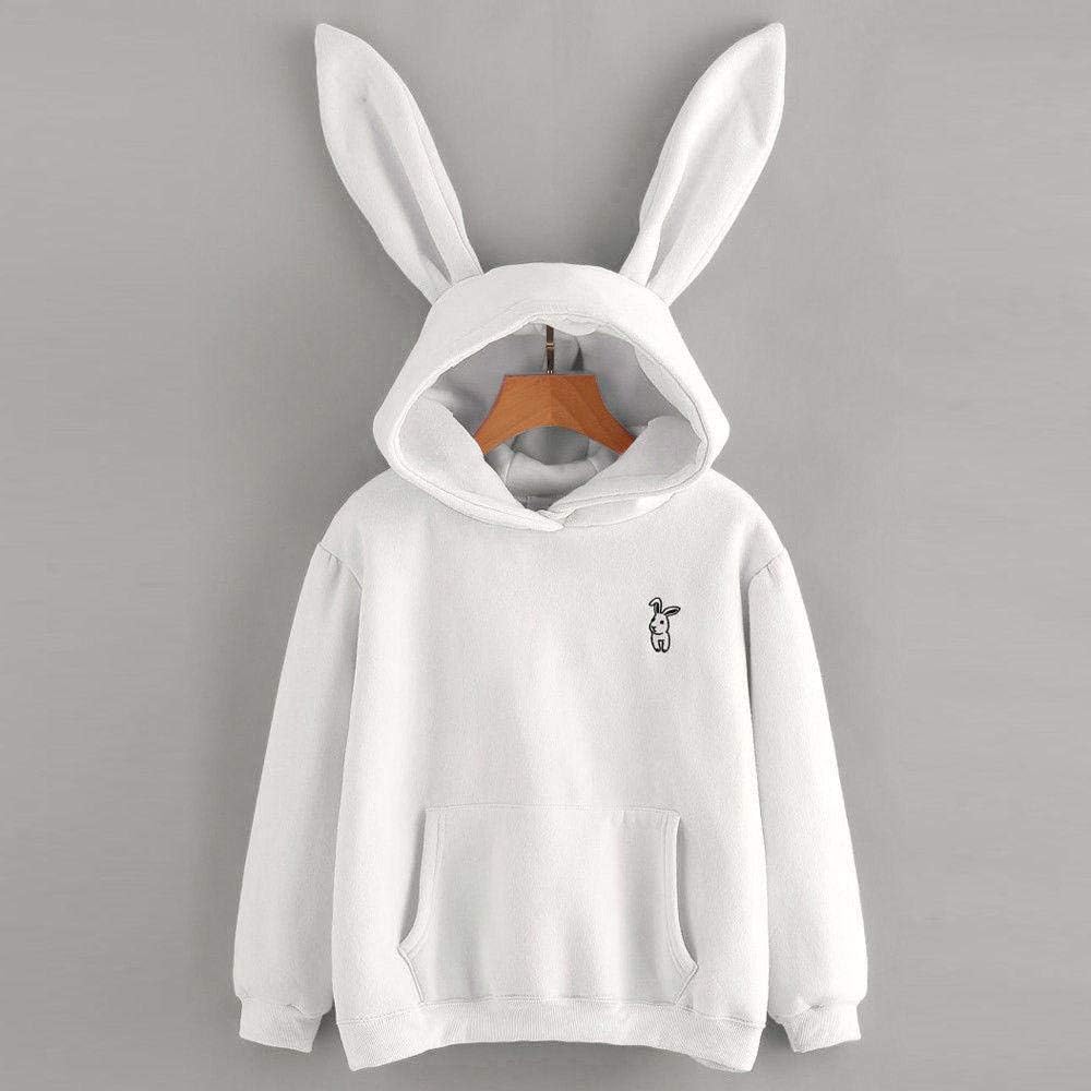 Gift Womens Rabbit Ear Girl Long Sleeve Hoodies Sweatshirt Autumn Winter Cotton Hooded Coat