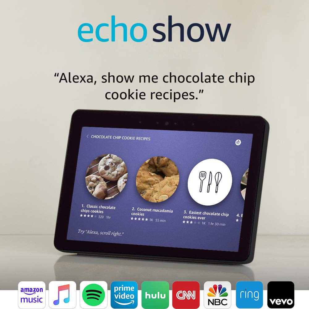 Echo Show (2nd Gen) - Smart display with Alexa - Charcoal
