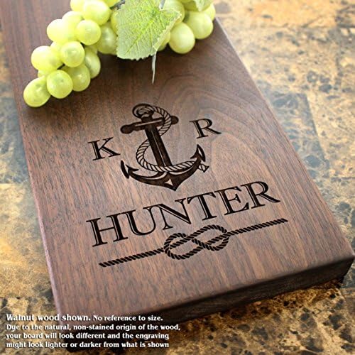Anchor and Rope Nautical Personalized Cheese Board - Wedding Gift, Anniversary Gift, Housewarming Gift, Birthday Gift. #804