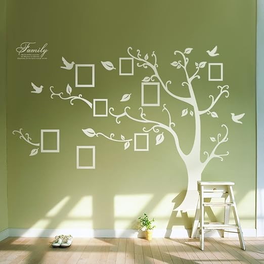 title=Kenmont Arte Adesivi da parete PVC enorme Cornici Memory Albero Vite Ramo
