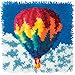 Dimensions Hot Air Balloon Latch Hook Craft Kit for Kids, 12'' x 12''