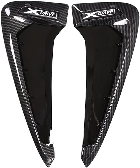 METYOUCAR Xdrive Carbon Fiber Shark Gills Side Decoration Fender Vent Trim for BMW X5 F15 X5M F85 14-17(White): Automotive