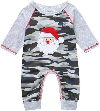 santa romper baby