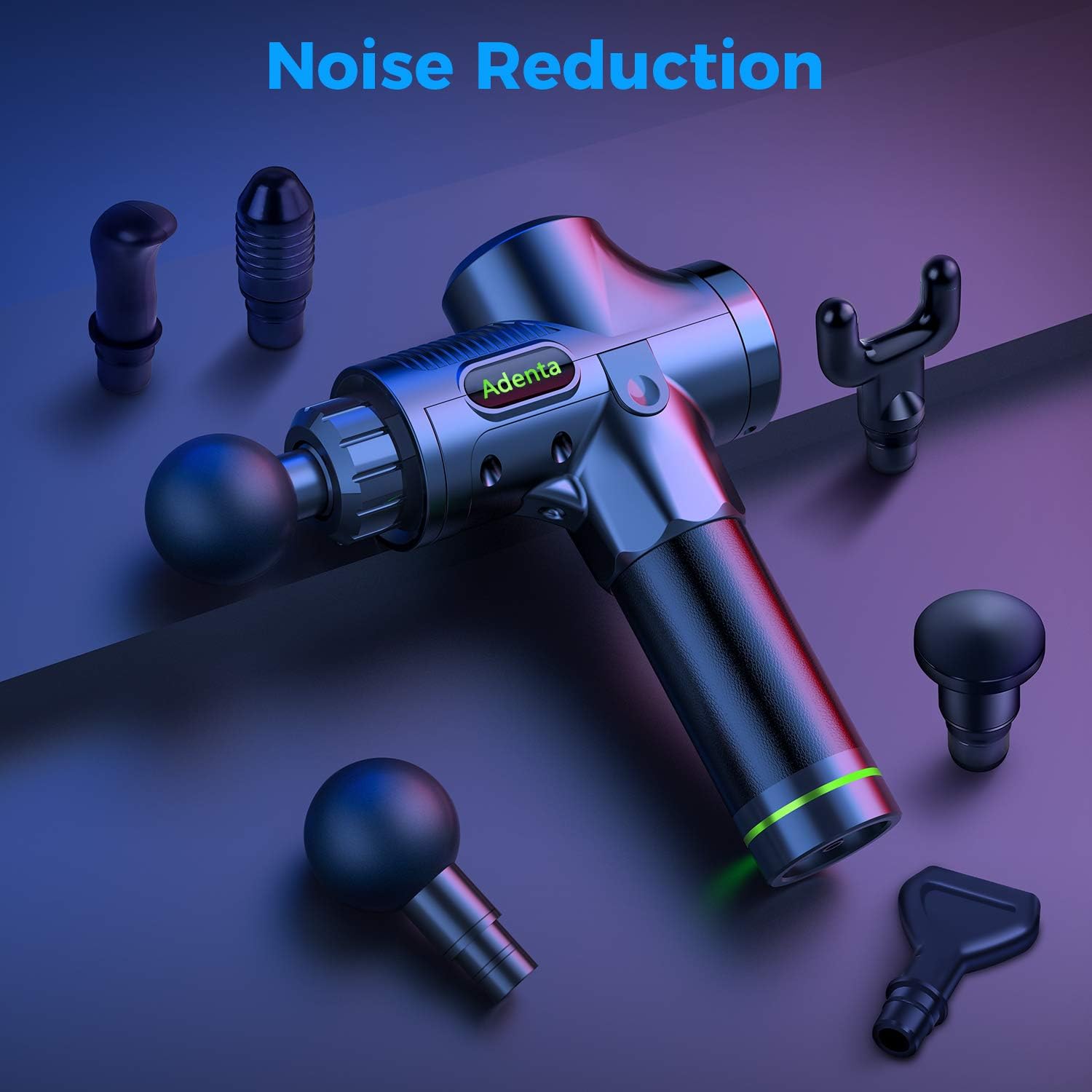 Massage Gun for Athletes Deep Tissue Percussion 30 Speed Electric Body Muscle Massager Brushless Motor Super Quiet Cordless Long Battery Sports Drill Handheld with Portable Bag 6 Heads for Pain Relief: Health & Personal Care