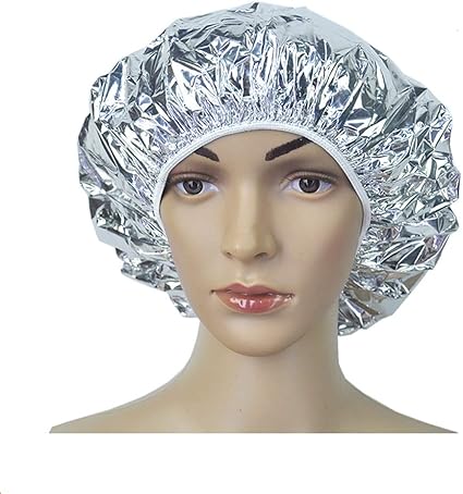 6pcs Aluminum Foil Baking Oil Hair Caps Waterproof Dustproof