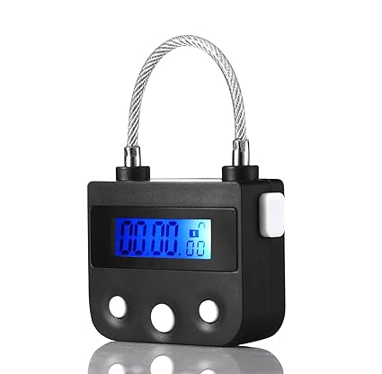 Liquid Crystal Display Timing Schlösser Mehrzweck-Bondage-Ausrüstung (Schwarz)