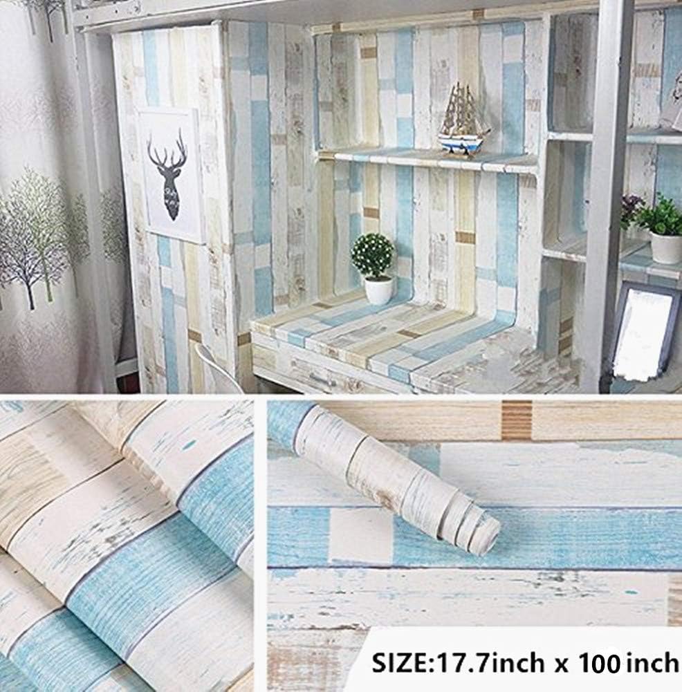 UPREDO Colorful Wood Panel Adhesive Paper Film Vinyl Peel-Stick Shelf