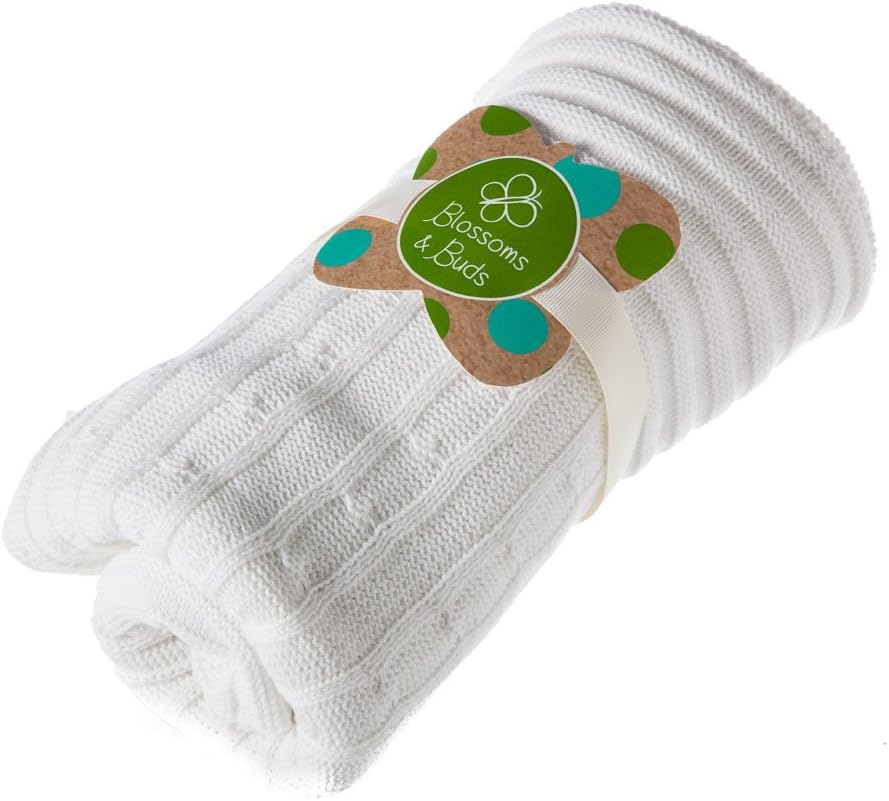 Everyday Cable Knit Blanket Color: White