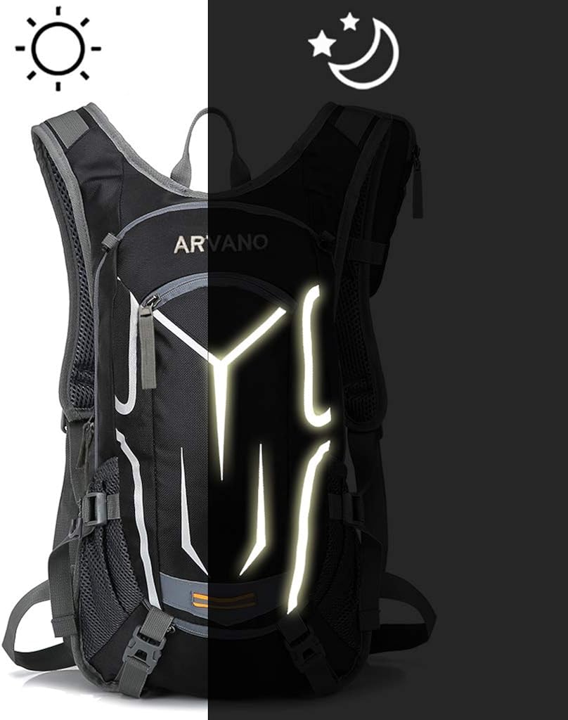 Arvano Hydration Backpack with 2L Water Bladder & Rain Cover, Lightweight Waterproof Cycling Rucksack for Hiking Running - Image 4