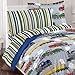Dream Factory Trains Ultra Soft Microfiber Boys Comforter Set, Blue, Full