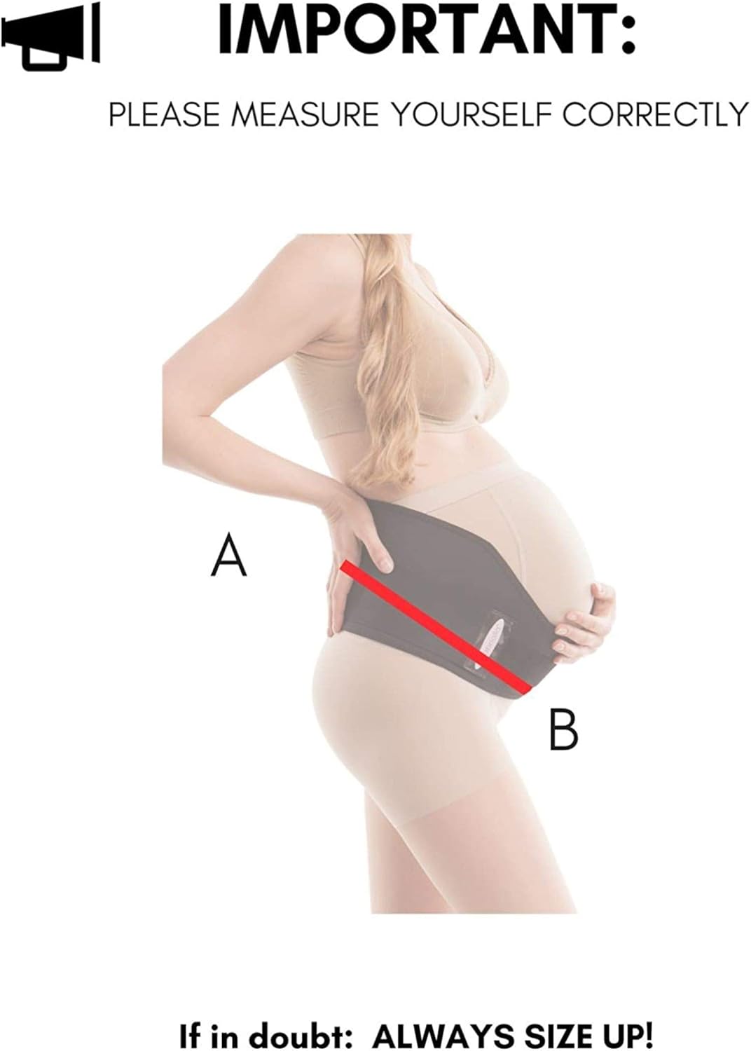GABRIALLA MS-96i Breathable Cotton Lined Maternity Belt | Back Support |Belly Band for Running & Exercising | Abdominal Pain | Lower Back Pain| Postpartum Recovery: Black Medium: Health & Personal Care
