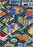 Kids Rug 3D City Map 5' X 7' Childrens Area - Street Map Non Skid Gel Backing (59