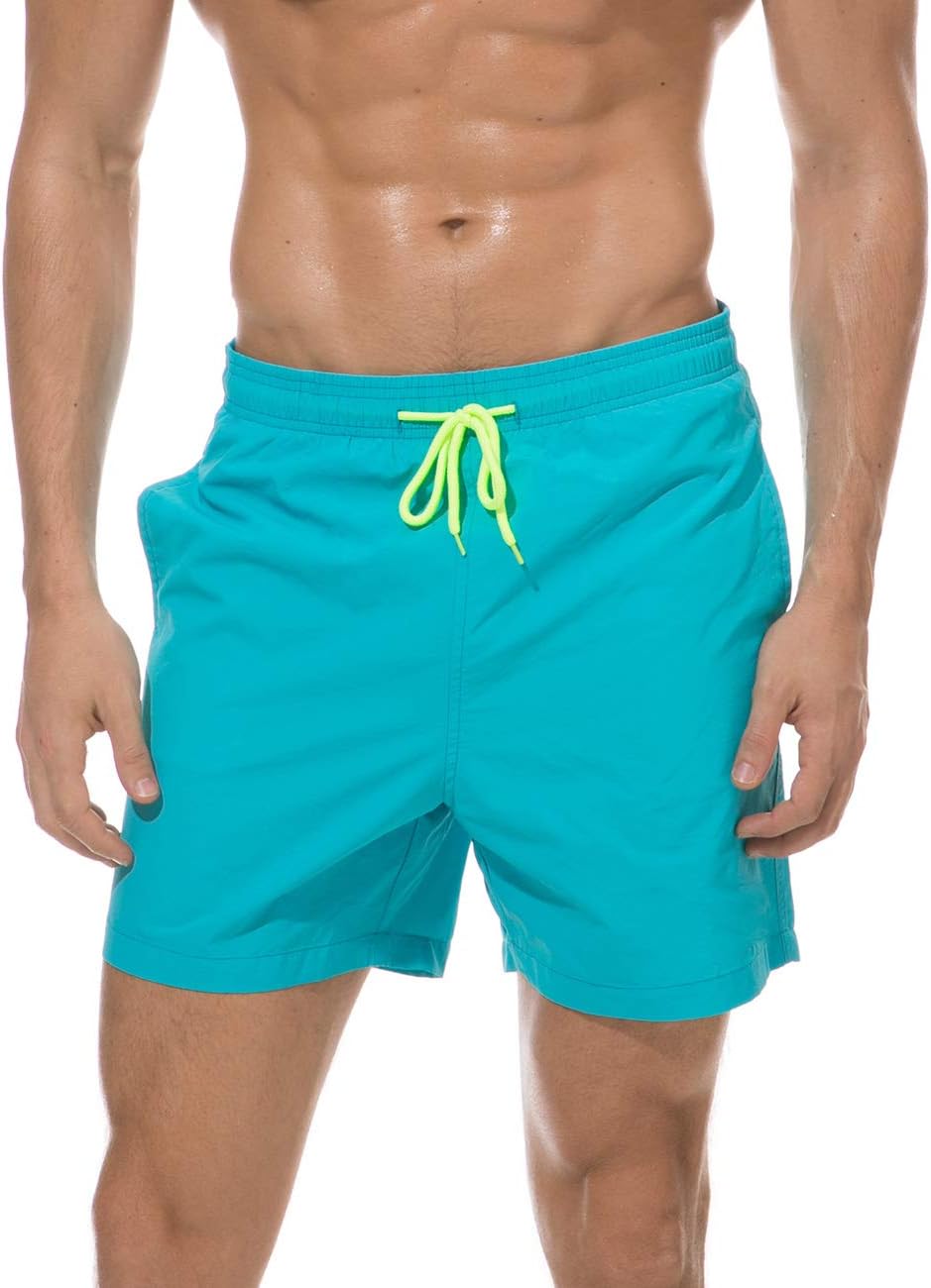 Aivtalk Men's Quick Dry Swim Trunks Mesh Liner Bathing Suit Beach Short with Pockets