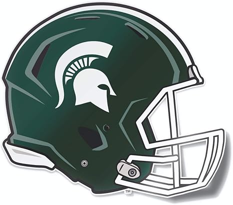Amazon Com Michigan State University Spartans Msu Football Helmet Sparty Car Window Decal Bumper Sticker Laptop Sticker Kitchen Dining